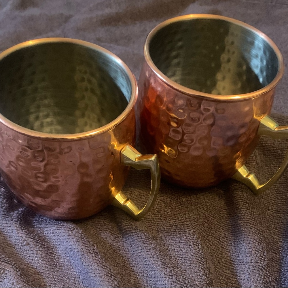 Hammered Copper Moscow Mule Mugs